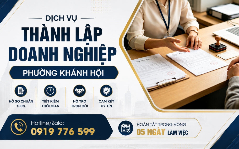 dịch vụ thành lập doanh nghiệp phường Khánh Hội