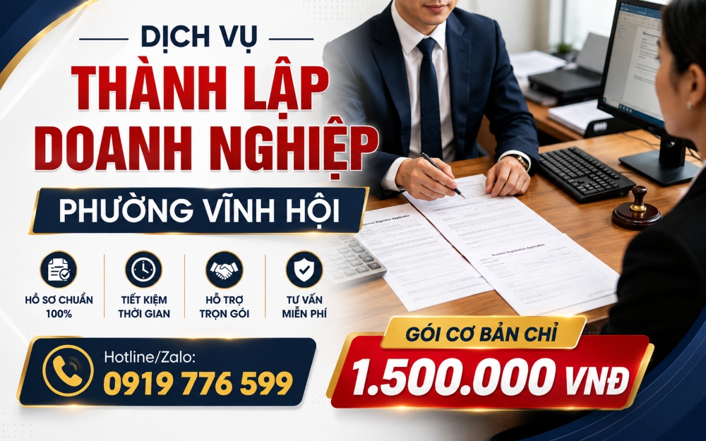 dịch vụ thành lập doanh nghiệp phường Vĩnh Hội