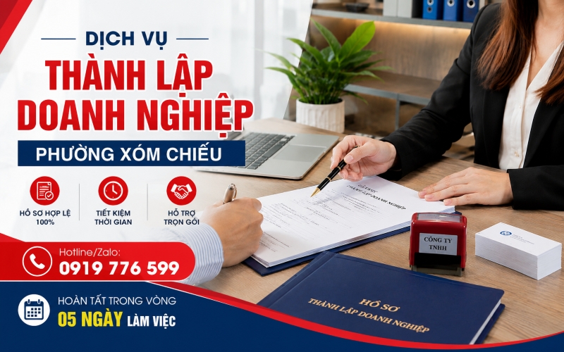 dịch vụ thành lập doanh nghiệp phường Xóm Chiếu