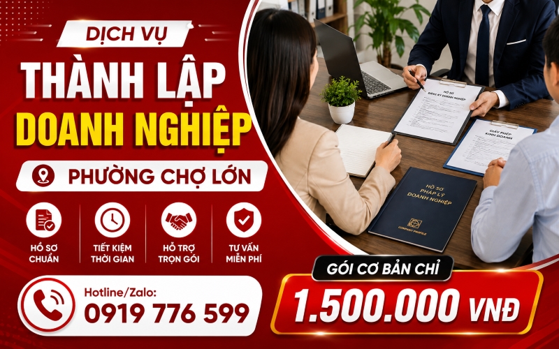 dịch vụ thành lập doanh nghiệp phường Chợ Lớn