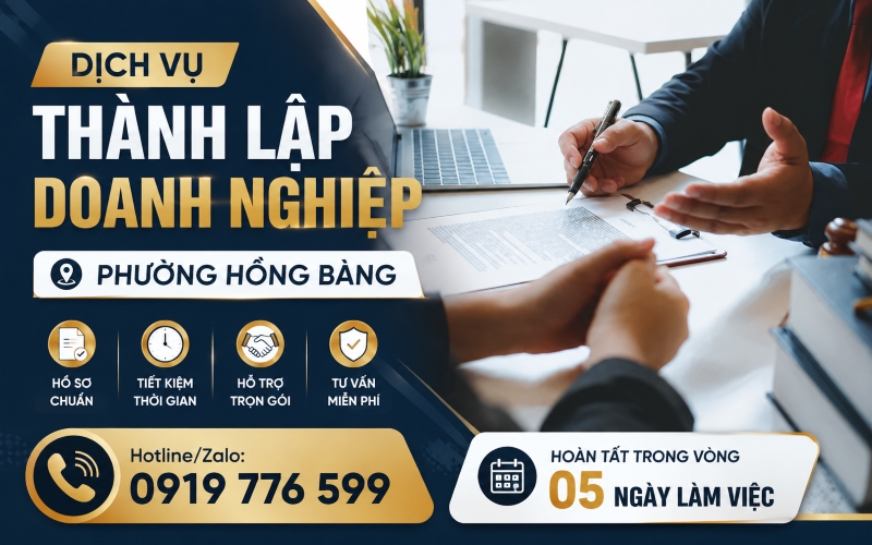 Tư vấn dịch vụ thành lập doanh nghiệp phường Hồng Bàng
