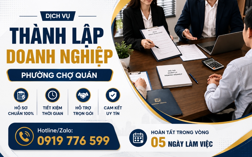 lý do chọn dịch vụ thành lập doanh nghiệp phường Chợ Quán