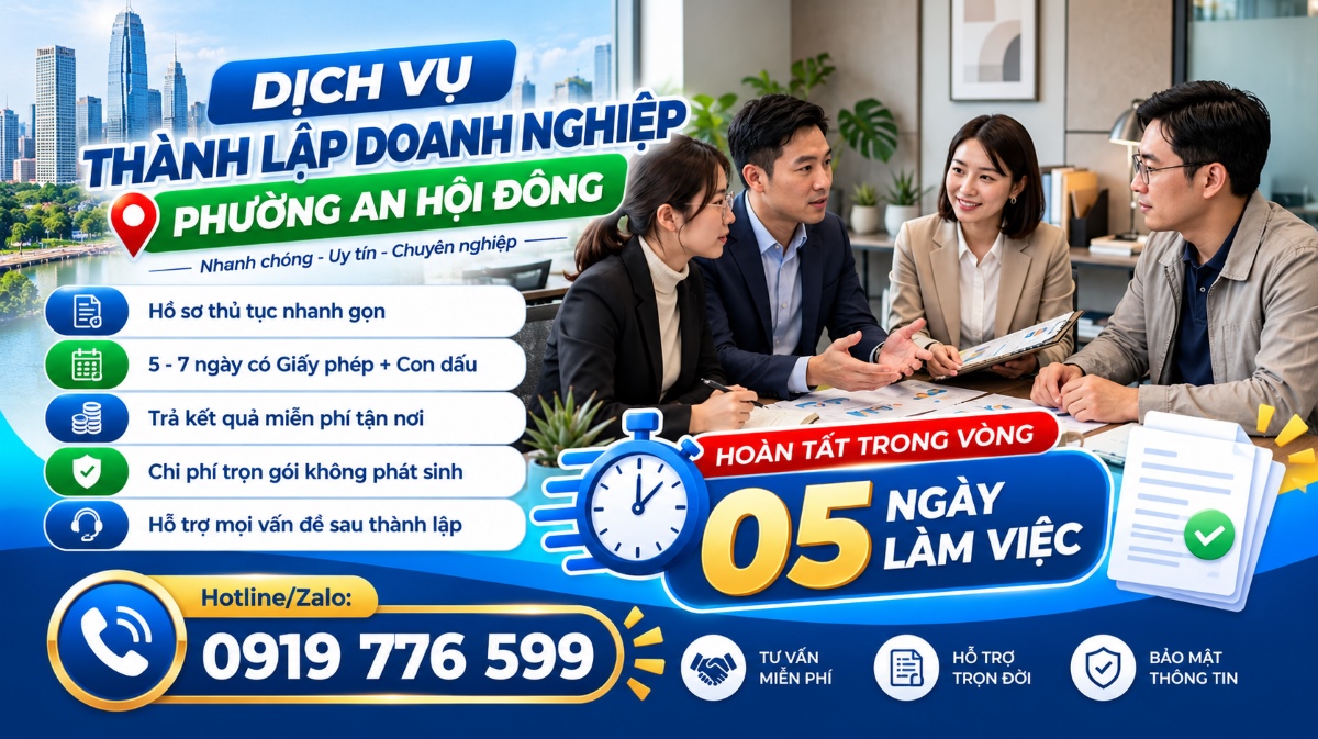 Lý do nên chọn dịch vụ thành lập doanh nghiệp phường An Hội Đông tại Trường Thuận Đức