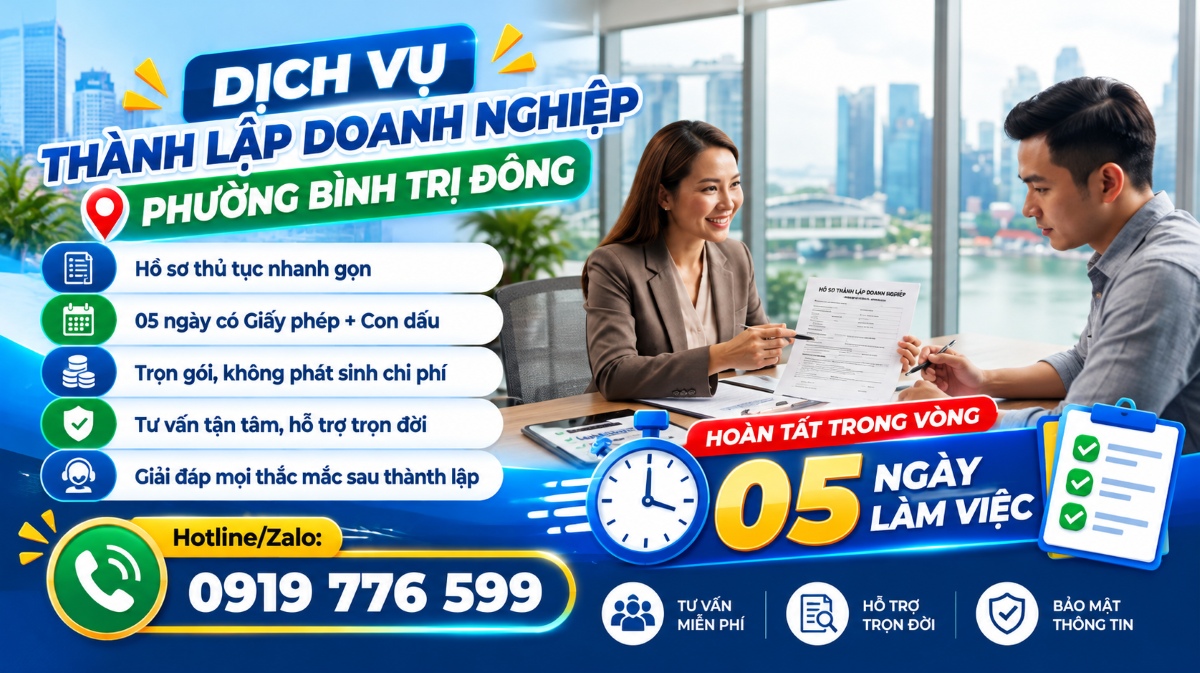 Vì sao chọn dịch vụ thành lập doanh nghiệp phường Bình Trị Đông tại Trường Thuận Đức