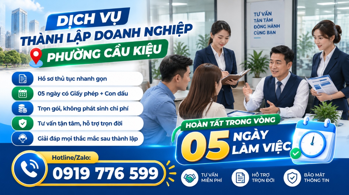 Lý do chọn dịch vụ thành lập doanh nghiệp phường Cầu Kiệu tại Trường Thuận Đức