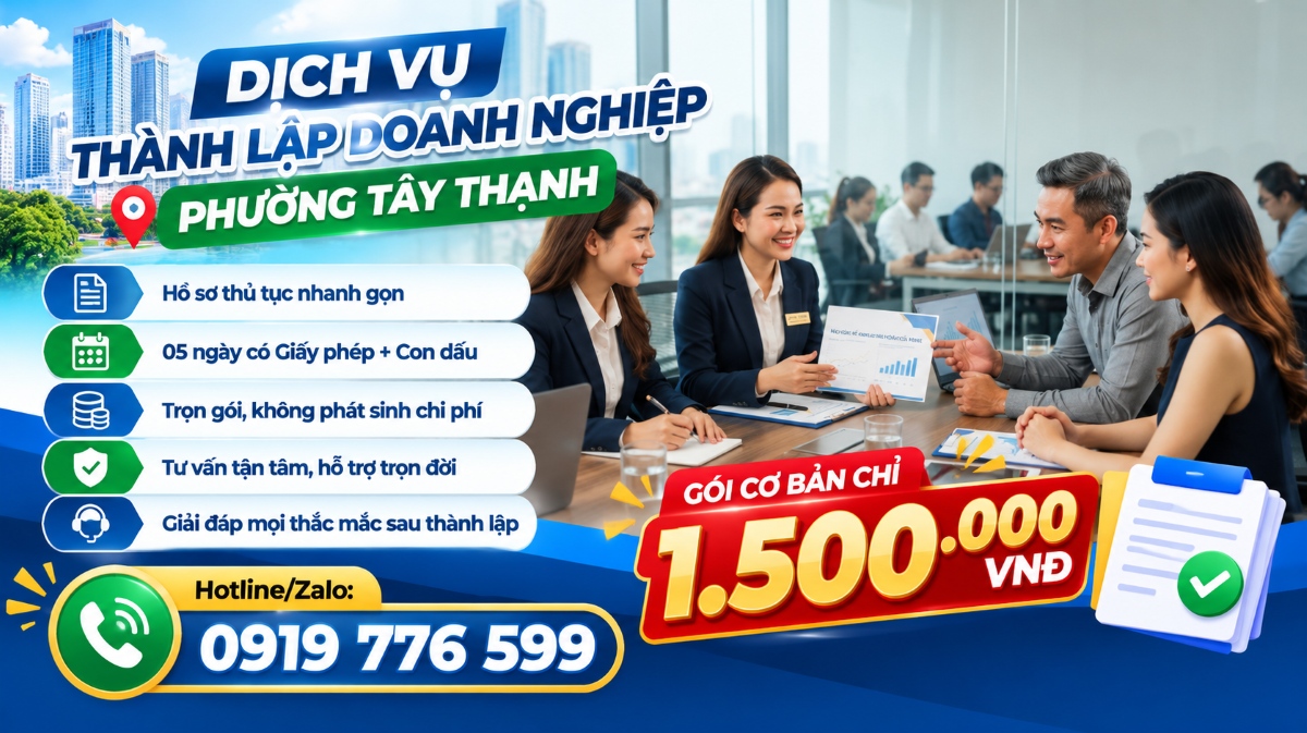 Lý do chọn dịch vụ thành lập doanh nghiệp phường Tây Thạnh tại Trường Thuận Đức