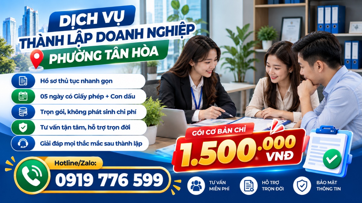 Lý do chọn dịch vụ thành lập doanh nghiệp phường Tân Hòa tại Trường Thuận Đức