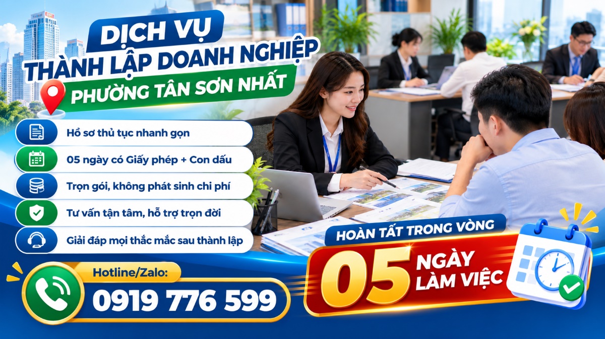 Lý do chọn dịch vụ thành lập doanh nghiệp phường Tân Sơn Nhất tại Trường Thuận Đức