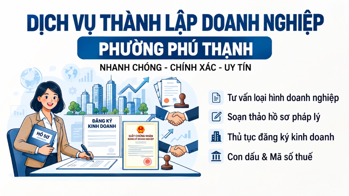 Vì sao chọn dịch vụ thành lập doanh nghiệp phường Phú Thạnh tại Trường Thuận Đức
